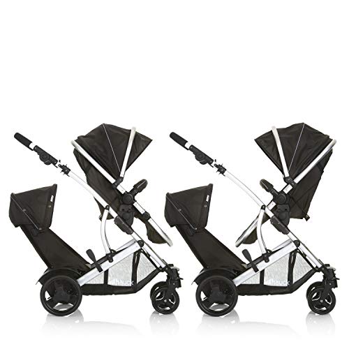 Hauck Duett 2 - Carro gemelar, silla de paseo gemelar, capazo desde nacimiento transformación a sillita, asiento giratorio, desmontable segundo asiento, manillar ajustable en altura, Black Forest Hauck Duett 2 - Carro gemelar, silla de paseo gemelar, capazo desde nacimiento transformación a sillita, asiento giratorio, desmontable segundo asiento, manillar ajustable en altura, Black Forest