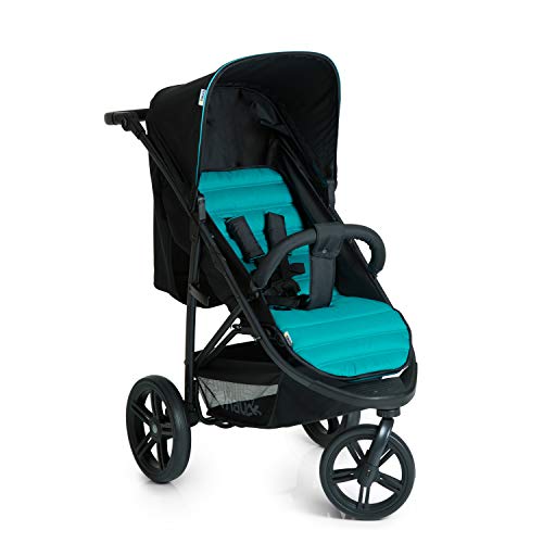 Hauck Rapid 3 - silla de paseo de 3 ruedas con posiciones en respaldo, plegado compacto, plegando con solo una mano, manillar regulable, desde nacimiento hasta 25kg, caviar turquoise (negro, azul) Hauck Rapid 3 - silla de paseo de 3 ruedas con posiciones en respaldo, plegado compacto, plegando con solo una mano, manillar regulable, desde nacimiento hasta 25kg, caviar turquoise (negro, azul)