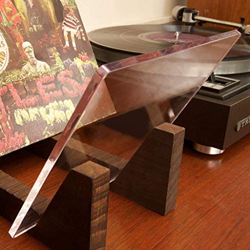 Haude Soporte de Almacenamiento de Discos de Vinilo - Extremos AcríLicos - Muestre Sus Singles y LP en Esta Moderna Unidad de Estante PortáTil