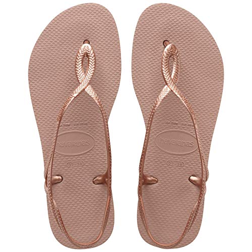 Havaianas Luna, Sandalias de Talón Abierto para Mujer, Rosa (Crocus Rose 3544), 35/36 EU