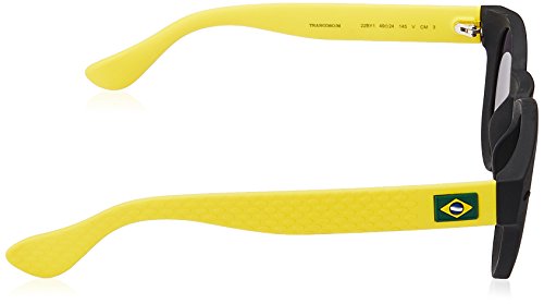 Havaianas TRANCOSO/M Y1 22B Gafas de sol, Negro (Black Yellow/Grey Grey), 49 Unisex Adulto