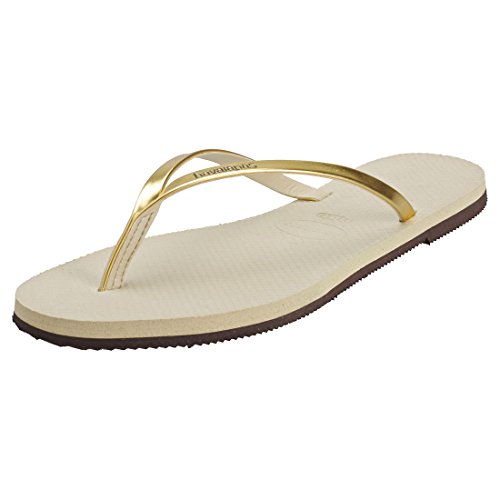 Havaianas You Metallic, Sandalias para Mujer, Dorado (Sand Grey/Light Golden), 39/40 EU Havaianas You Metallic, Sandalias para Mujer, Dorado (Sand Grey/Light Golden), 39/40 EU