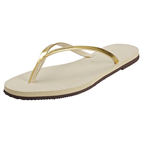 Havaianas You Metallic, Sandalias para Mujer, Dorado (Sand Grey/Light Golden), 39/40 EU