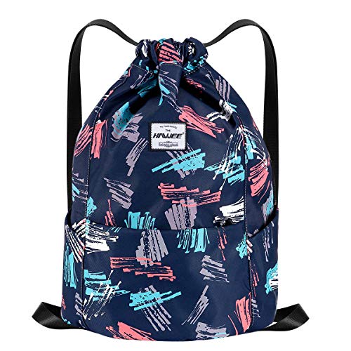 HAWEE Impermeable Casual Mochila con Cordón Grande Deporte Bolso de Gimnasia Mochila de Cuerda Unisex para Mujer Hombre Vida Cotidiana Aire Libre Yoga Escuela Playa Nadar HAWEE Impermeable Casual Mochila con Cordón Grande Deporte Bolso de Gimnasia Mochila de Cuerda Unisex para Mujer Hombre Vida Cotidiana Aire Libre Yoga Escuela Playa Nadar