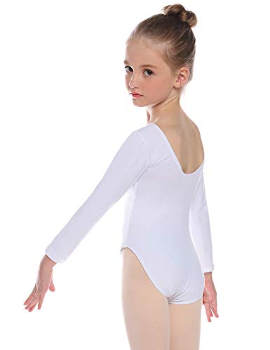 Hawiton Maillot de Gimnasia Ritmica niña 2-12 Años,algodón Elástico de Ballet Body Leotards Gymnastics