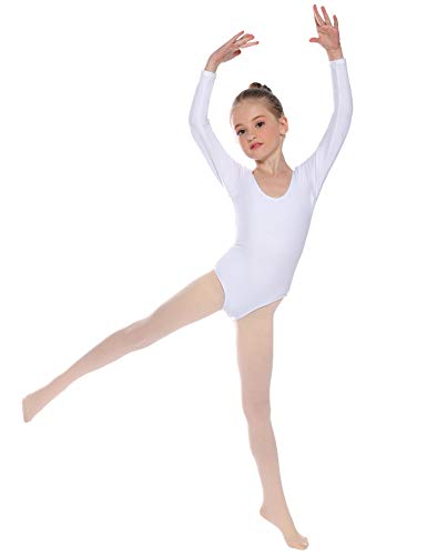 Hawiton Maillot de Gimnasia Ritmica niña 2-12 Años,algodón Elástico de Ballet Body Leotards Gymnastics