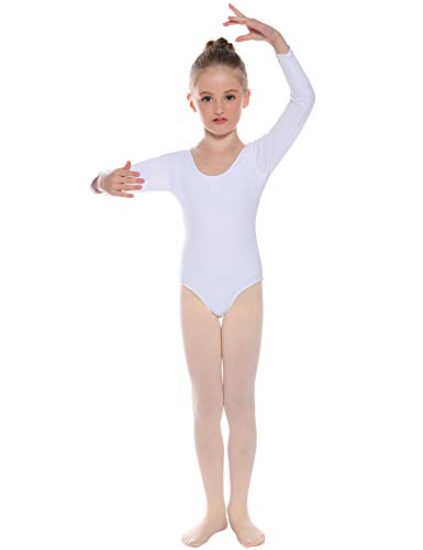 Hawiton Maillot de Gimnasia Ritmica niña 2-12 Años,algodón Elástico de Ballet Body Leotards Gymnastics