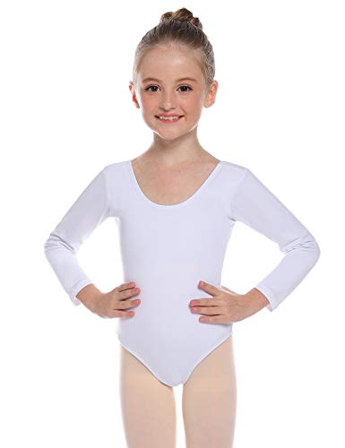 Hawiton Maillot de Gimnasia Ritmica niña 2-12 Años,algodón Elástico de Ballet Body Leotards Gymnastics