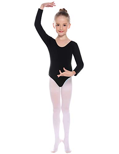 Hawiton Maillot de Gimnasia Ritmica niña 2-12 Años,algodón Elástico de Ballet Body Leotards Gymnastics