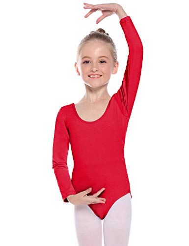 Hawiton Maillot de Gimnasia Ritmica niña 2-12 Años,algodón Elástico de Ballet Body Leotards Gymnastics