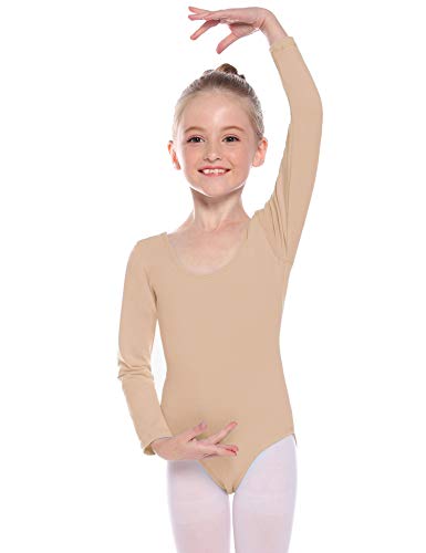 Hawiton Maillot de Gimnasia Ritmica niña 2-12 Años,algodón Elástico de Ballet Body Leotards Gymnastics