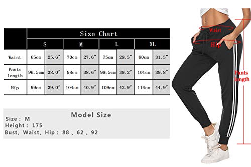 Hawiton Pantalon Chandal Mujer Largos Pantalones de Deporte Yoga Fitness Jogger Pantalones de Punto de Rayas Hawiton Pantalon Chandal Mujer Largos Pantalones de Deporte Yoga Fitness Jogger Pantalones de Punto de Rayas
