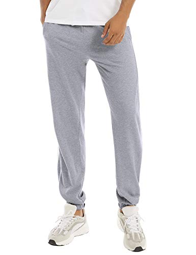 Hawiton Pantalon Chandals Hombre Largo Pantalones Deportivos de Algodón Pantalones de Deporte Jogger Fitness Rayas