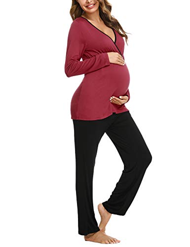 Hawiton Pijama de Lactancia Invierno Ropa Maternidad Hospital Premamá Conjuntos Embarazadas Algodón Mangas Largas Mujer Hawiton Pijama de Lactancia Invierno Ropa Maternidad Hospital Premamá Conjuntos Embarazadas Algodón Mangas Largas Mujer