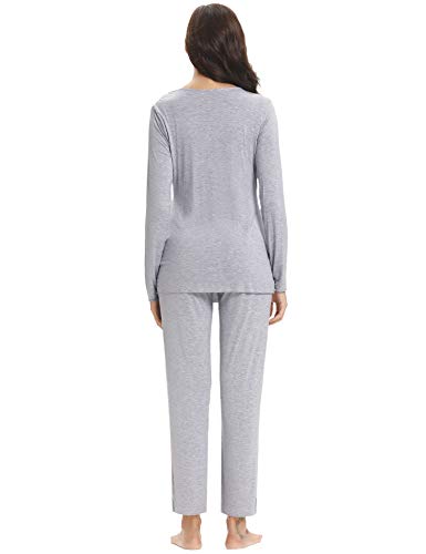 Hawiton Ropa Premamá Invierno Pijama de Lactancia Embarazadas Algodón Mangas Largas talla L Hawiton Ropa Premamá Invierno Pijama de Lactancia Embarazadas Algodón Mangas Largas talla L