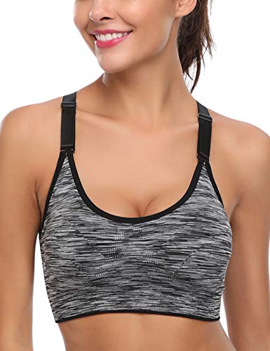 Hawiton Sujetadores Deportivos Mujer con Almohadillas Extraíbles Espalda Sujetador Deporte Mujer Sin Costuras con Relleno Yoga Racerback Top Gimnasio Fitness Ejercicio, Pack 1/3 Hawiton Sujetadores Deportivos Mujer con Almohadillas Extraíbles Espalda Sujetador Deporte Mujer Sin Costuras con Relleno Yoga Racerback Top Gimnasio Fitness Ejercicio, Pack 1/3