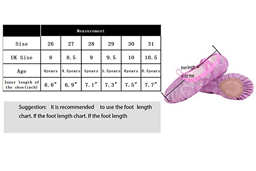 Hawiton Zapatillas de Ballet niña, para 4-7 años,clásico Elástico Canvas Calzado de Danza Elástico Profesionale Cabeza Redonda Zapatos Split de Baile y Gimnasia Hawiton Zapatillas de Ballet niña, para 4-7 años,clásico Elástico Canvas Calzado de Danza Elástico Profesionale Cabeza Redonda Zapatos Split de Baile y Gimnasia