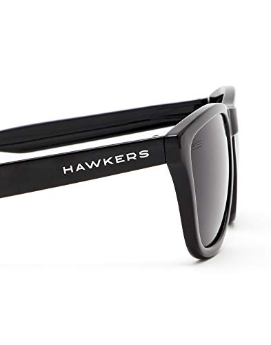 HAWKERS Gafas de Sol ONE Diamond Black, para Hombre y Mujer, con Montura Negra Brillante y Lente Oscura, Protección UV400