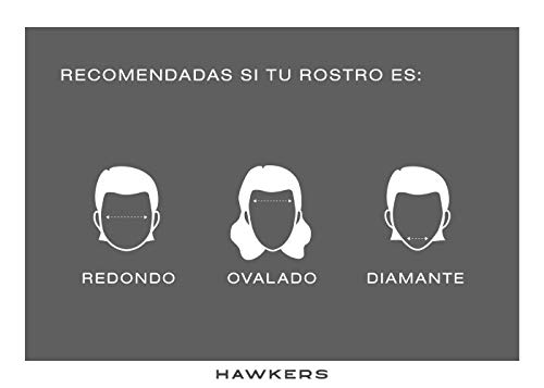 HAWKERS Gafas de Sol ONE Diamond Black, para Hombre y Mujer, con Montura Negra Brillante y Lente Oscura, Protección UV400