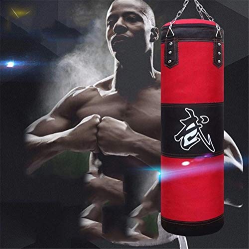 Hbao 60cm 80cm 100cm 120cm Saco de Boxeo vacío Saco de Boxeo Patada Colgante Saco de Arena Entrenamiento de Boxeo Lucha Saco de Arena de Karate con Guante Muñequera (Color : Blue, Size : 60cm)