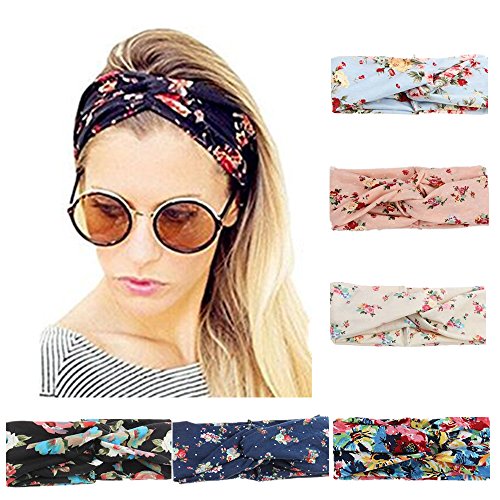 HBF 6 Piezas Turbantes Mujer Venda De Pelo Elástica Cinta Para El Pelo Accesorio Para Cabeza HBF 6 Piezas Turbantes Mujer Venda De Pelo Elástica Cinta Para El Pelo Accesorio Para Cabeza