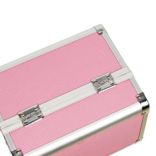 HBF Maletin para Maquillaje Organizador Cosméticos Profesional Neceser De Viaje Rosa HBF Maletin para Maquillaje Organizador Cosméticos Profesional Neceser De Viaje Rosa