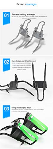 HBRE Herramienta para Trepar A Los áRboles,Grampones para Trepar,con CinturóN De Rescate con Cuerda De CordóN para Escalar ObservacióN De Caza Recogiendo Fruta(2 Claws),Black2 HBRE Herramienta para Trepar A Los áRboles,Grampones para Trepar,con CinturóN De Rescate con Cuerda De CordóN para Escalar ObservacióN De Caza Recogiendo Fruta(2 Claws),Black2