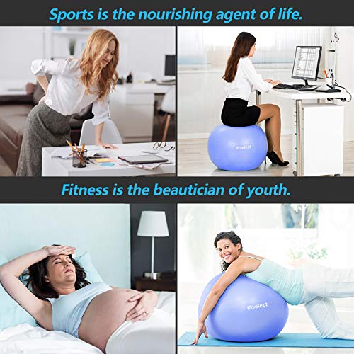 HBselect Balones De Ejercicio Fitness Pelota Pilates Embarazadas Bola De Equilibrio Fitness para Gimnasio Yoga