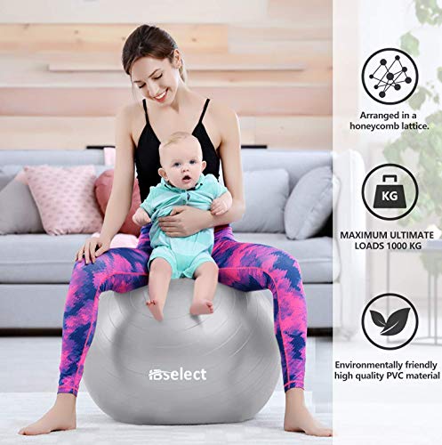 HBselect Balones De Ejercicio Fitness Pelota Pilates Embarazadas Bola De Equilibrio Fitness para Gimnasio Yoga HBselect Balones De Ejercicio Fitness Pelota Pilates Embarazadas Bola De Equilibrio Fitness para Gimnasio Yoga