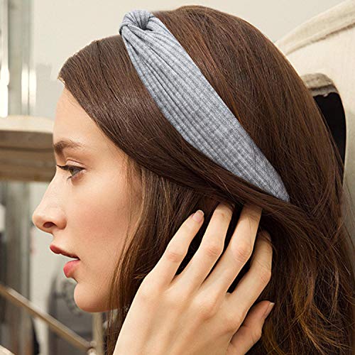 HBselect Diadema Turbante Elasticas Mujer 10pcs Multicolor Tejido De Punto Suave Cintas Pelo Mujer Chica Turbantes para Mujer Accesorios Pelo Mujer