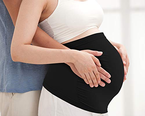 HBselect Fajas De Embarazo para Premamá Pack 3 Multicolor Banda Faja para Soporte Abdominal Durante El Embarazo con 3 Hebillas De Extensión Cintura para Embarazadas