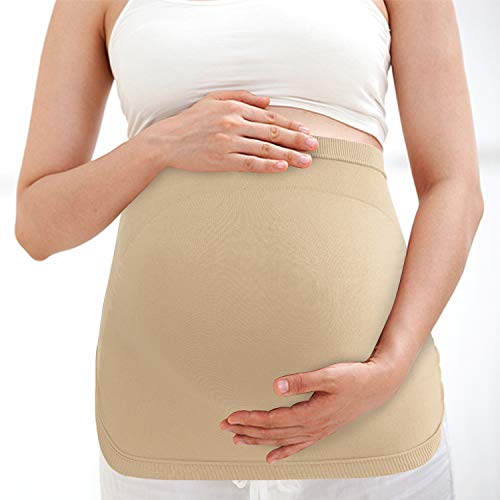 HBselect Fajas De Embarazo para Premamá Pack 3 Multicolor Banda Faja para Soporte Abdominal Durante El Embarazo con 3 Hebillas De Extensión Cintura para Embarazadas