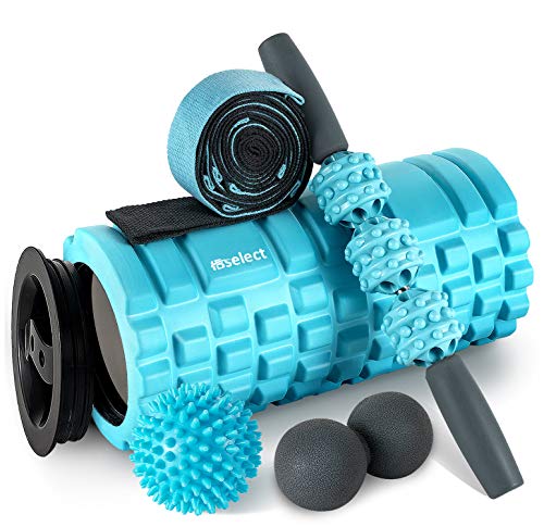 HBselect Rodillo Masaje Kit Rulo Masaje,Bola, Pelota Masaje,Bandas De Resistencia Fitnes,Rollo Masaje para Muscular Pies y Espalda Pierna Fitness HBselect Rodillo Masaje Kit Rulo Masaje,Bola, Pelota Masaje,Bandas De Resistencia Fitnes,Rollo Masaje para Muscular Pies y Espalda Pierna Fitness