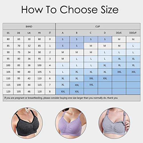 HBselect Sostén De Lactancia Sin Costuras Multicolor,Sujetador de Maternidad,Sujetadores para Premamá Multicolor Sostén Embarazada HBselect Sostén De Lactancia Sin Costuras Multicolor,Sujetador de Maternidad,Sujetadores para Premamá Multicolor Sostén Embarazada