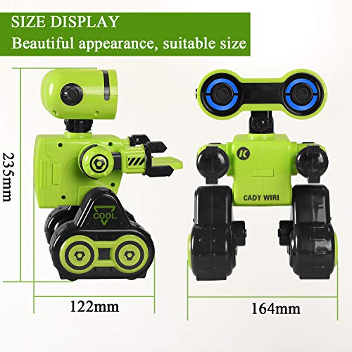 HBUDS Robot de Juguete para Niños, Recargable Robots de Control Remoto para Chicos Robot Inteligente Que Puede Hablar(Solo en inglés) Caminar, Danza, Grabaro Touch Control Robots Inteligentes (Verde)