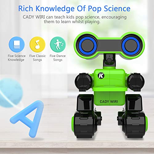 HBUDS Robot de Juguete para Niños, Recargable Robots de Control Remoto para Chicos Robot Inteligente Que Puede Hablar(Solo en inglés) Caminar, Danza, Grabaro Touch Control Robots Inteligentes (Verde)