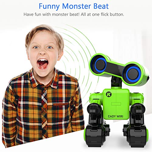 HBUDS Robot de Juguete para Niños, Recargable Robots de Control Remoto para Chicos Robot Inteligente Que Puede Hablar(Solo en inglés) Caminar, Danza, Grabaro Touch Control Robots Inteligentes (Verde)