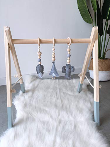 HB.YE Bebé Madera Juego Actividad Gimnasio Infantil Soporte de madera Juguete Plegable Decoración Juguete Educativo Para Niños Con Perchas 3pcs Estrella Nube Gota de agua Regalo recién nacido HB.YE Bebé Madera Juego Actividad Gimnasio Infantil Soporte de madera Juguete Plegable Decoración Juguete Educativo Para Niños Con Perchas 3pcs Estrella Nube Gota de agua Regalo recién nacido