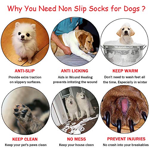 Hcpet Calcetines Antideslizantes para Perros, Protectores de Patas para Perros Gatos, Control de tracción para el Uso en Interiores, Ajuste para Perros Extra pequeños a Grandes (Azul, S) Hcpet Calcetines Antideslizantes para Perros, Protectores de Patas para Perros Gatos, Control de tracción para el Uso en Interiores, Ajuste para Perros Extra pequeños a Grandes (Azul, S)