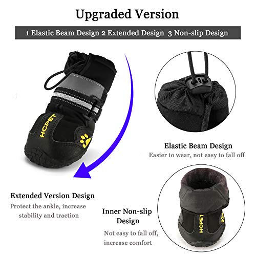 Hcpet Zapatos Perro, 4 Pcs Zapatos Antideslizantes para Perros con Resistente al Desgaste, Banda Interior Antideslizante y elástica Resistente para Mediano y Grandes Perros (6#) Hcpet Zapatos Perro, 4 Pcs Zapatos Antideslizantes para Perros con Resistente al Desgaste, Banda Interior Antideslizante y elástica Resistente para Mediano y Grandes Perros (6#)