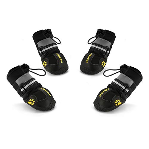 Hcpet Zapatos Perro, 4 Pcs Zapatos Antideslizantes para Perros con Resistente al Desgaste, Banda Interior Antideslizante y elástica Resistente para Mediano y Grandes Perros (6#) Hcpet Zapatos Perro, 4 Pcs Zapatos Antideslizantes para Perros con Resistente al Desgaste, Banda Interior Antideslizante y elástica Resistente para Mediano y Grandes Perros (6#)