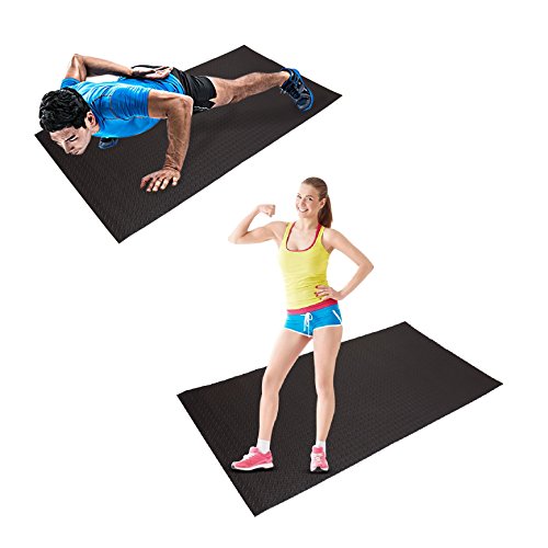 HD Fitness FM2000BLU Esterilla de Yoga Antideslizante - Colchoneta Antideslizante para Gimnasio, Pilates, máquinas para Hacer Ejercicio - Color Azul - 200x100cm