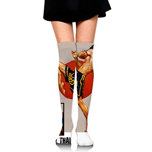 Hdadwy Calcetines hasta la rodilla Muay Thai Flying Knee Tailandia Atletismo femenino sobre muslo Medias largas Hdadwy Calcetines hasta la rodilla Muay Thai Flying Knee Tailandia Atletismo femenino sobre muslo Medias largas
