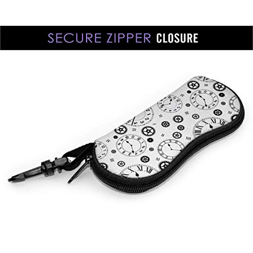 Hdadwy Mecanismos con cronómetro de horas en números romanos Personalidad de hombres y mujeres Moda Estuche para anteojos portátil duradero 3.1 X 6.1In Estuche para gafas de sol a prueba de agua con c Hdadwy Mecanismos con cronómetro de horas en números romanos Personalidad de hombres y mujeres Moda Estuche para anteojos portátil duradero 3.1 X 6.1In Estuche para gafas de sol a prueba de agua con c