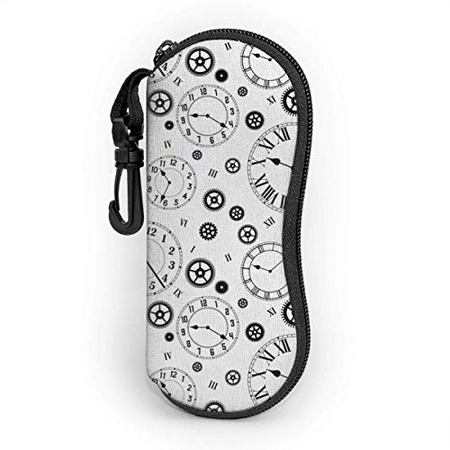 Hdadwy Mecanismos con cronómetro de horas en números romanos Personalidad de hombres y mujeres Moda Estuche para anteojos portátil duradero 3.1 X 6.1In Estuche para gafas de sol a prueba de agua con c Hdadwy Mecanismos con cronómetro de horas en números romanos Personalidad de hombres y mujeres Moda Estuche para anteojos portátil duradero 3.1 X 6.1In Estuche para gafas de sol a prueba de agua con c