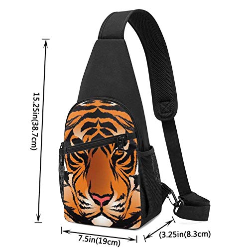 Hdadwy Moda Durable Hombres Mujeres Sling Bag Pecho Crossbody Bag Pack Mochila para Deporte, Viaje, Entrenamiento, Stranger Full Moon Starry Wolf Thing