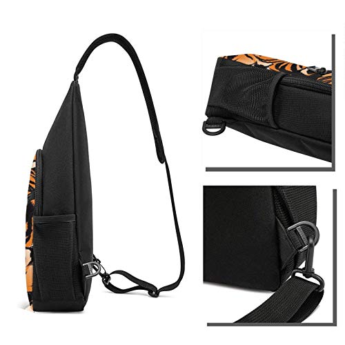 Hdadwy Moda Durable Hombres Mujeres Sling Bag Pecho Crossbody Bag Pack Mochila para Deporte, Viaje, Entrenamiento, Stranger Full Moon Starry Wolf Thing