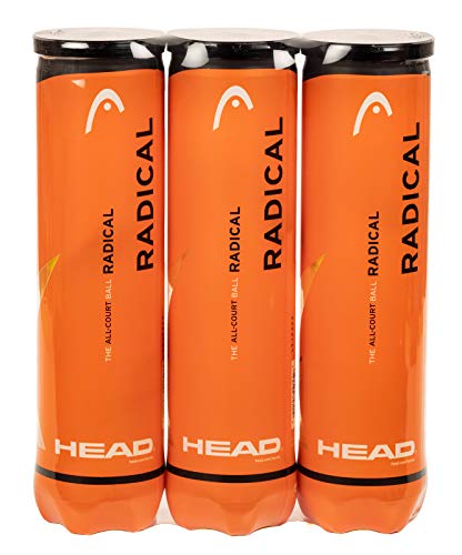 HEAD Radical - Pelota de tenis, color amarillo (Paquete triple)