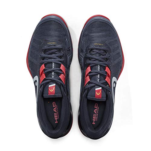 HEAD Sprint Pro 3.0 Men, Zapatillas de Tenis Hombres, Navy/Neon Rojo, 43 EU