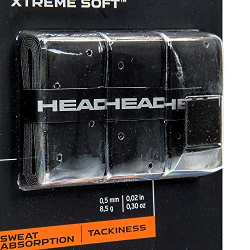 Head Xtremesoft Overgrip de Tenis, Unisex Adulto, Negro, S Head Xtremesoft Overgrip de Tenis, Unisex Adulto, Negro, S